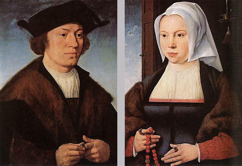 Portrait of a Man and Woman Joos van cleve Wholesale Oil Painting China